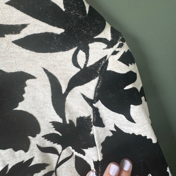 Scotch & Soda Sweatshirt Crewneck Black Velvet Floral Large - Picture 4 of 6